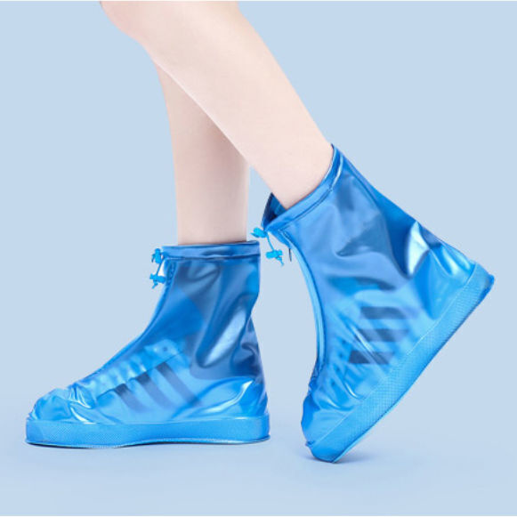 Бахилы многоразовые для обуви, цвет голубой, размер 37-38 (M) защита от воды, дождевик для обуви, чехлы #1