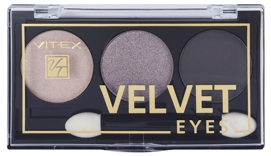 Витэкс Тени для век VITEX VELVET EYES тон 01 Smoky eyes #1