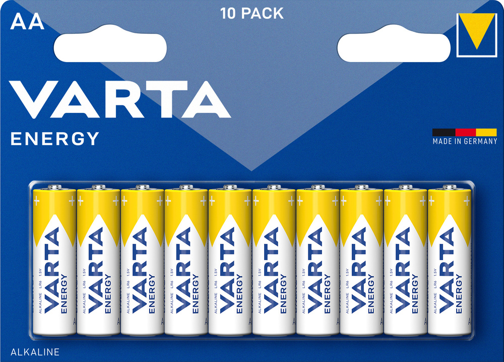 Батарейки АА VARTA ENERGY AA LR06 10 шт, пальчиковые #1