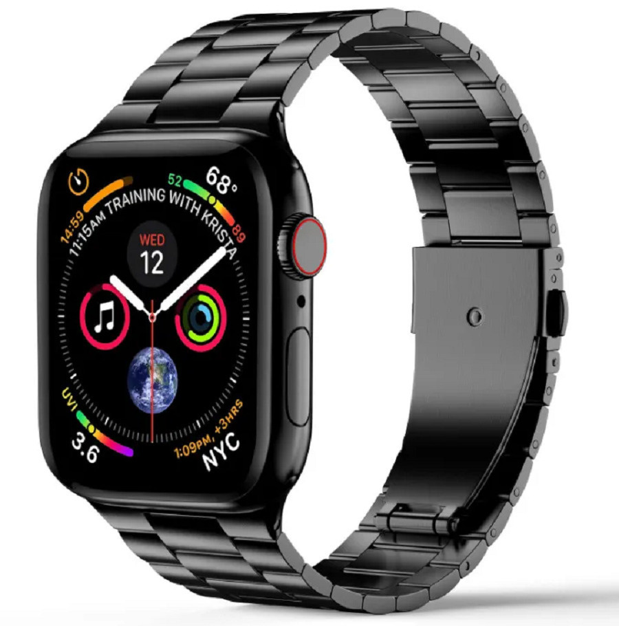 Премиум металлический блочный ремешок для Apple Watch Series 1-8 и Ultra - 42/44/45/49 мм (эпл вотч), #1