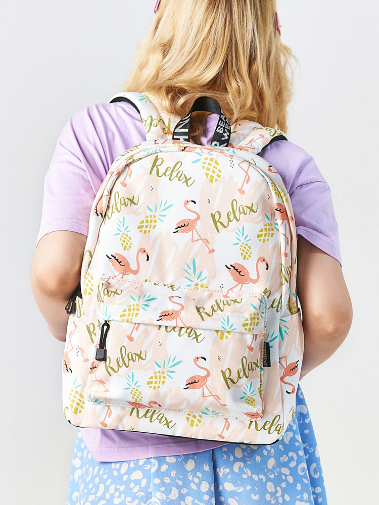 Рюкзак школьный для девочки подростка женский школу Фламинго  #1
