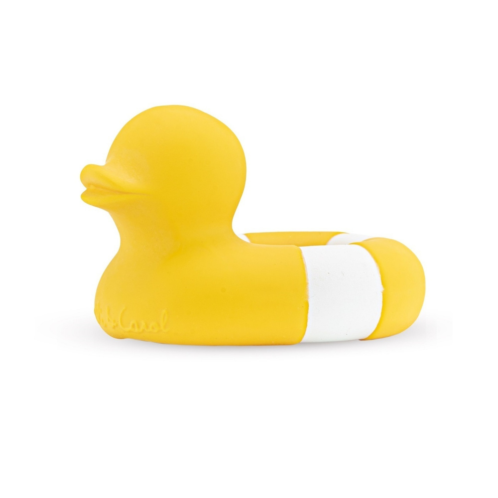 Oli&Carol Прорезыватель грызунок детский для зубов FLOATIE DUCK YELLOW из натурального каучука  #1