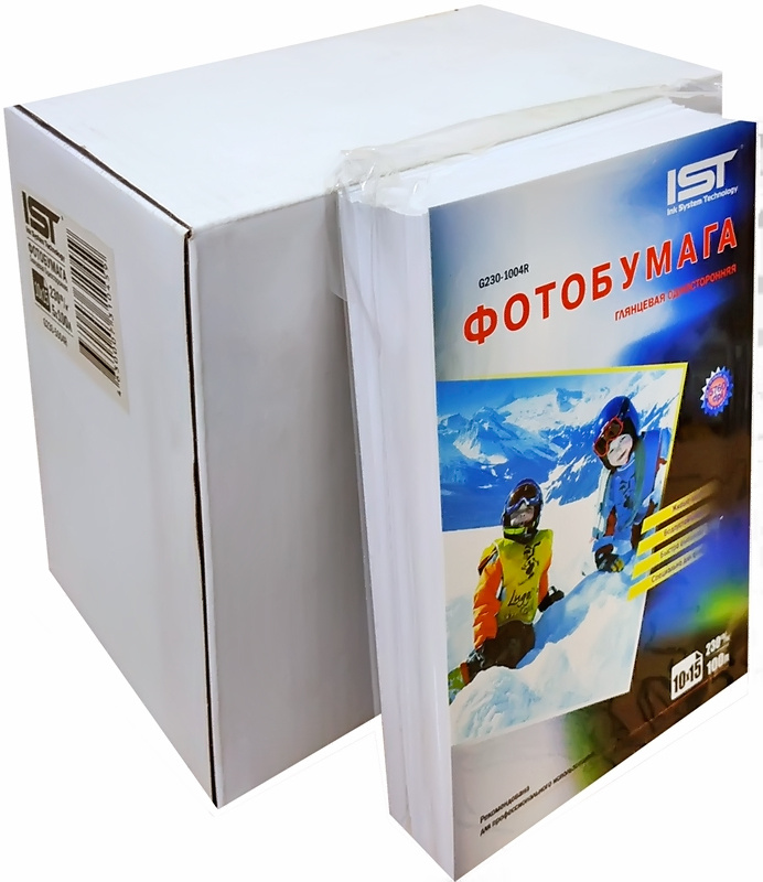 Фотобумага IST глянцевая 10x15, 230 г/м2, 500 л. (G230-5004R) #1