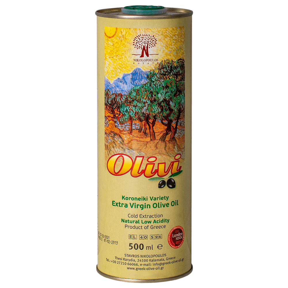 Масло оливковое Extra Virgin фермерское OLIVI, Греция 500мл жесть  #1