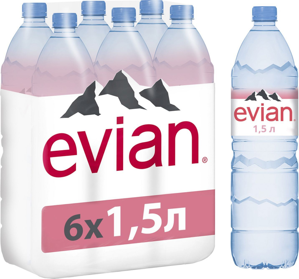 Evian Вода Минеральная Негазированная 1500мл. 6шт #1