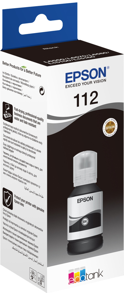 Чернила Epson 112 Black для L15150/L11160/L6570 C13T06C14A #1