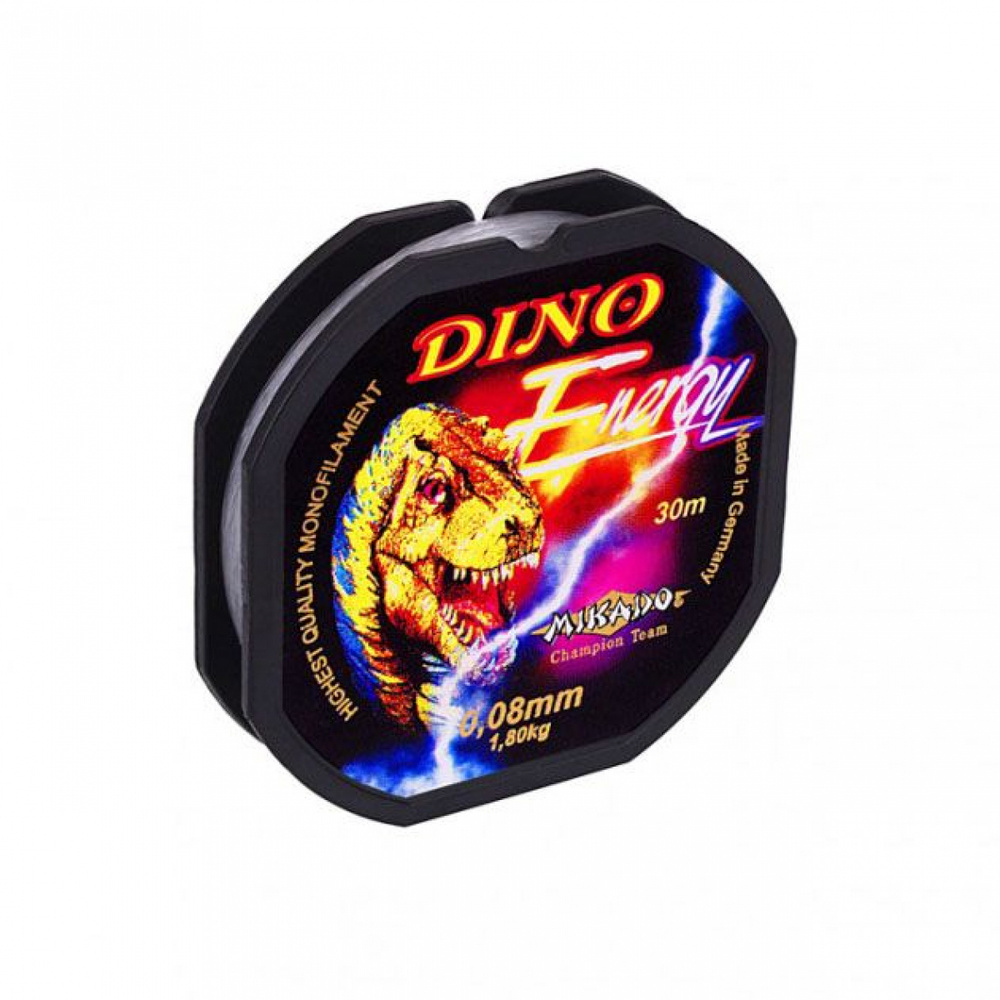 Леска мононить Mikado DINO ENERGY диаметр 0,12 размотка 30 м. разрывная нагрузка 2,70 кг.  #1