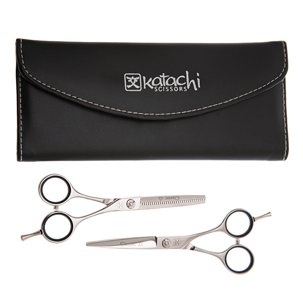 KATACHI Комплект парикмахерских ножниц в чехле Katachi Серебристый  #1