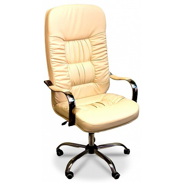 Креслов Игровое компьютерное кресло, Экокожа, бежевая,белая,светлая  #1