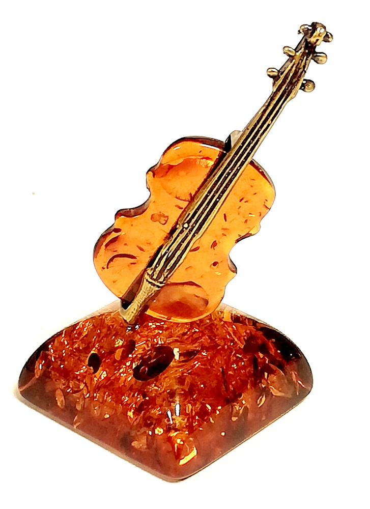 Фигурка Скрипка на янтаре #1