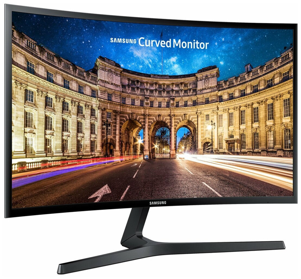 Samsung 23.5" Монитор C24F396FHI, белый #1