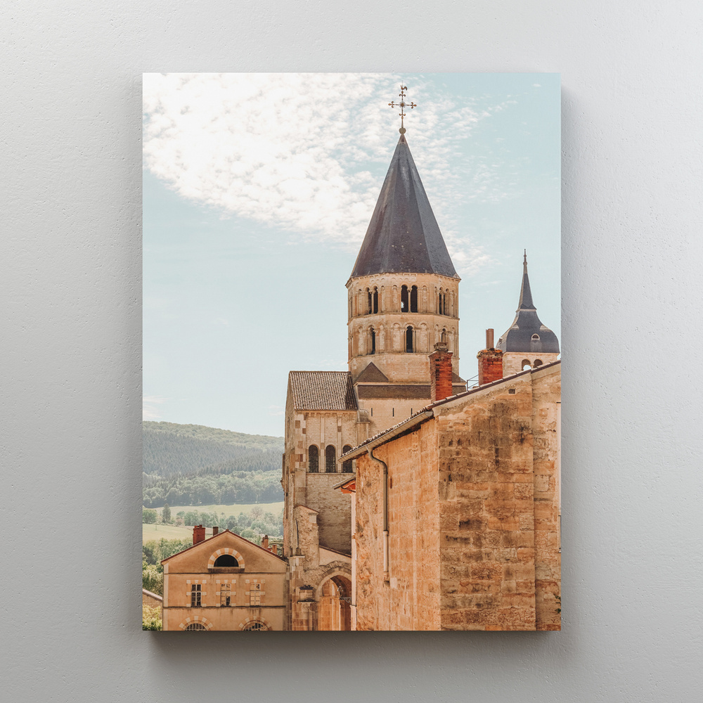 Интерьерная картина на холсте "Замок в Румынии" архитектура, на подрамнике 75x100 см  #1
