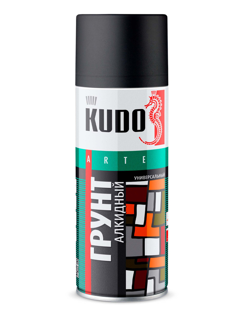 Грунт универсальный алкидный KUDO, черный 520 мл #1