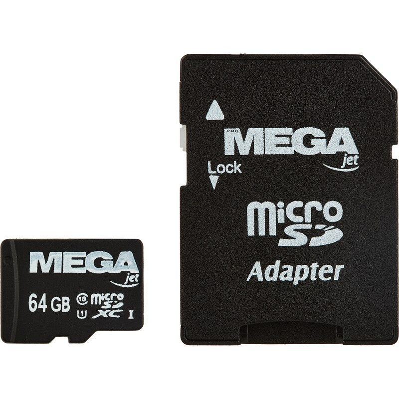 Карта памяти ProMEGA Jet, microSDXC, UHS-I, Cl10, с адаптером (PJ-MC-64GB) #1