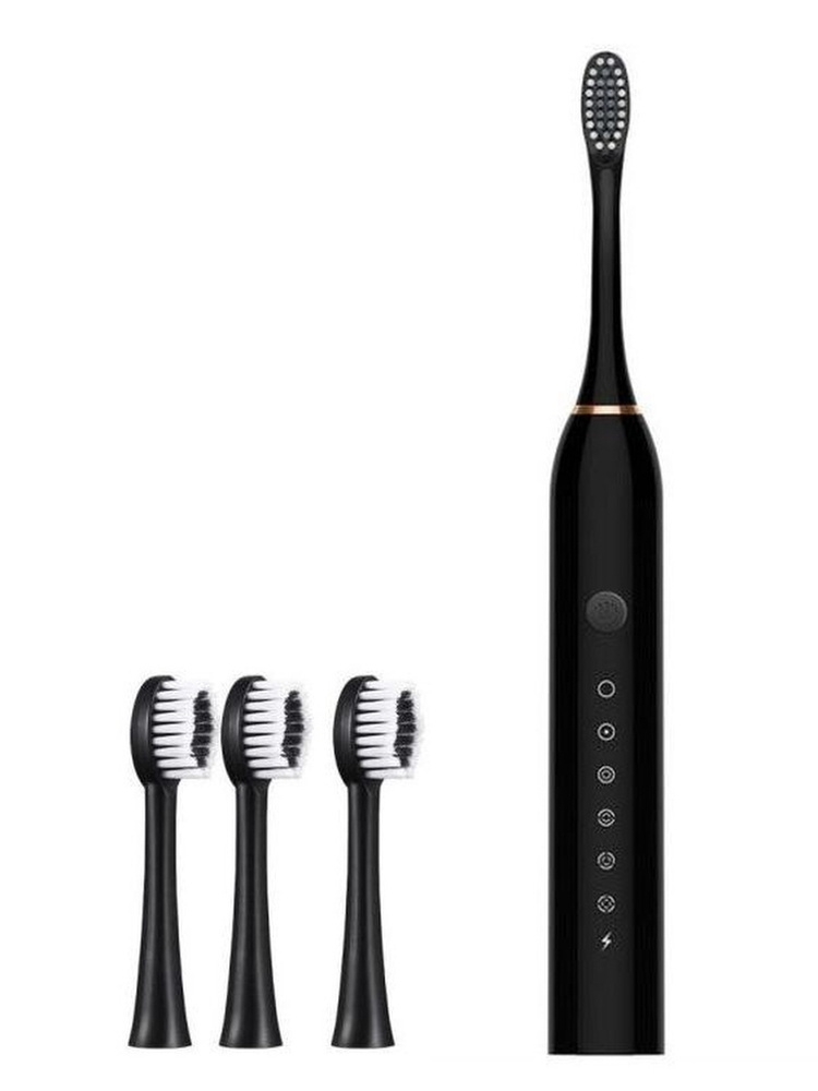 Электрическая зубная щетка Sonic Toothbrush X-3 / беспроводная звуковая щетка, черная  #1
