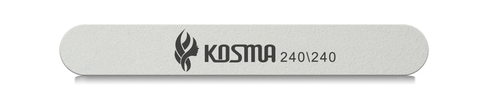 KOSMA Пилка прямая маленькая белая 240/240 пластиковая основа 1 шт. в упаковке  #1