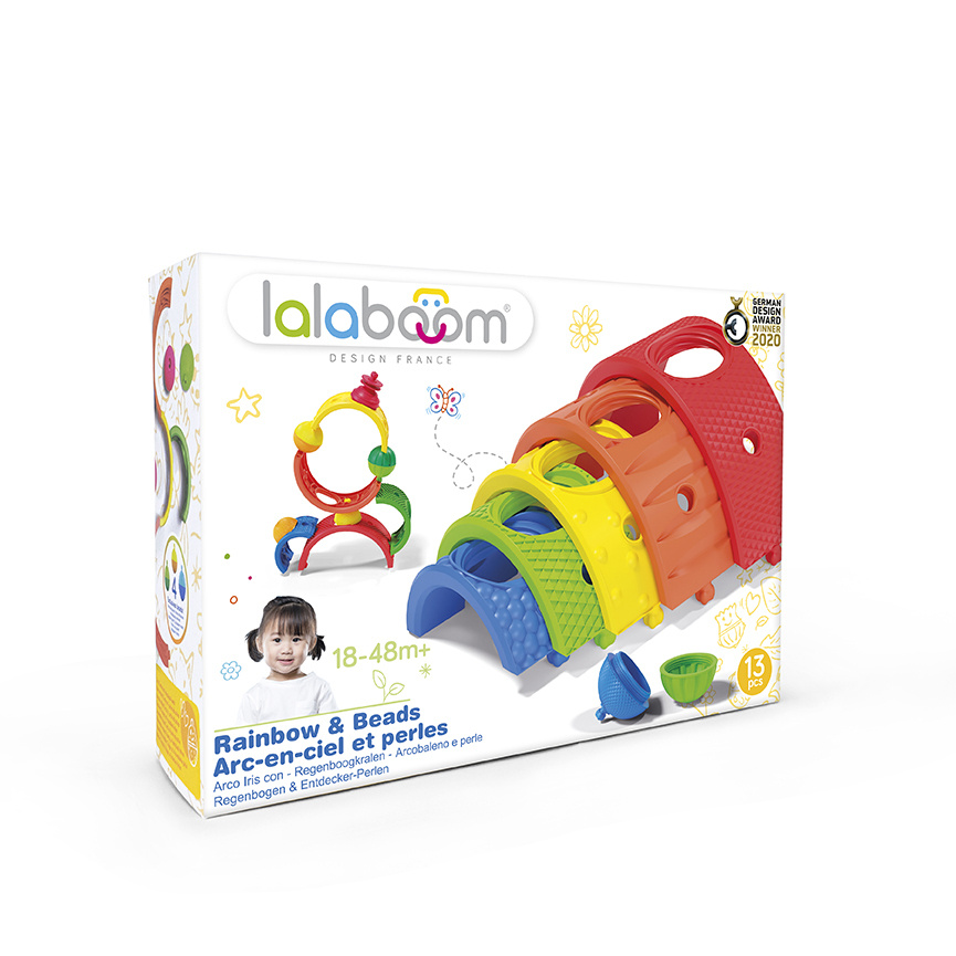 Игрушка развивающая "Lalaboom", Радужный конструктор (13 деталей в комплекте)  #1