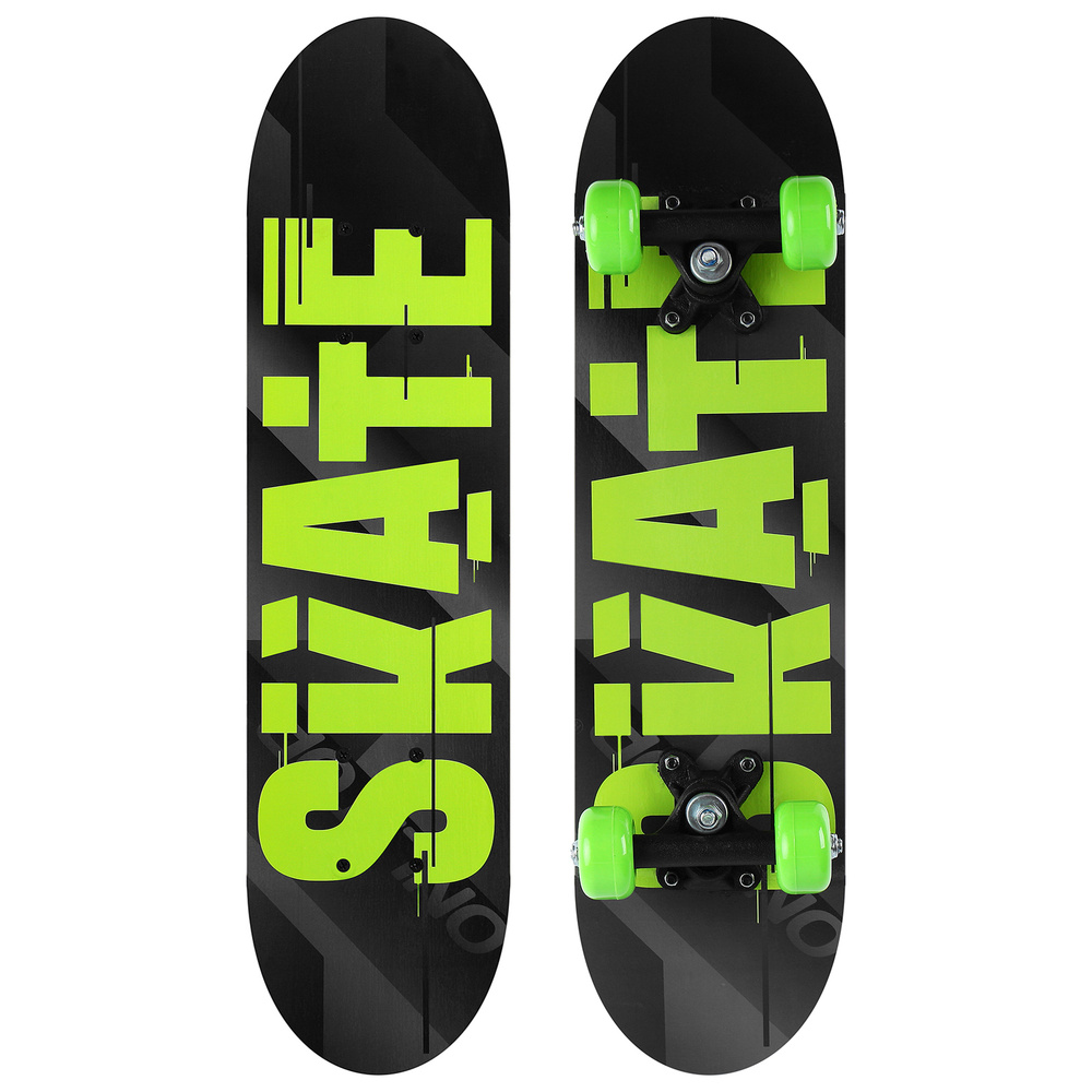 Скейтборд ONLITOP "SKATE", подростковый, размер 62 х 16 см, колеса PVC, диаметр 50 мм, пластиковая рама, #1