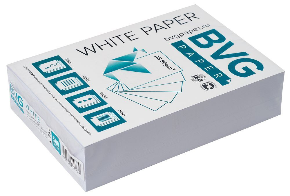 BVG Бумага для принтера A5 (14.8 × 21 см), 500 лист., шт #1