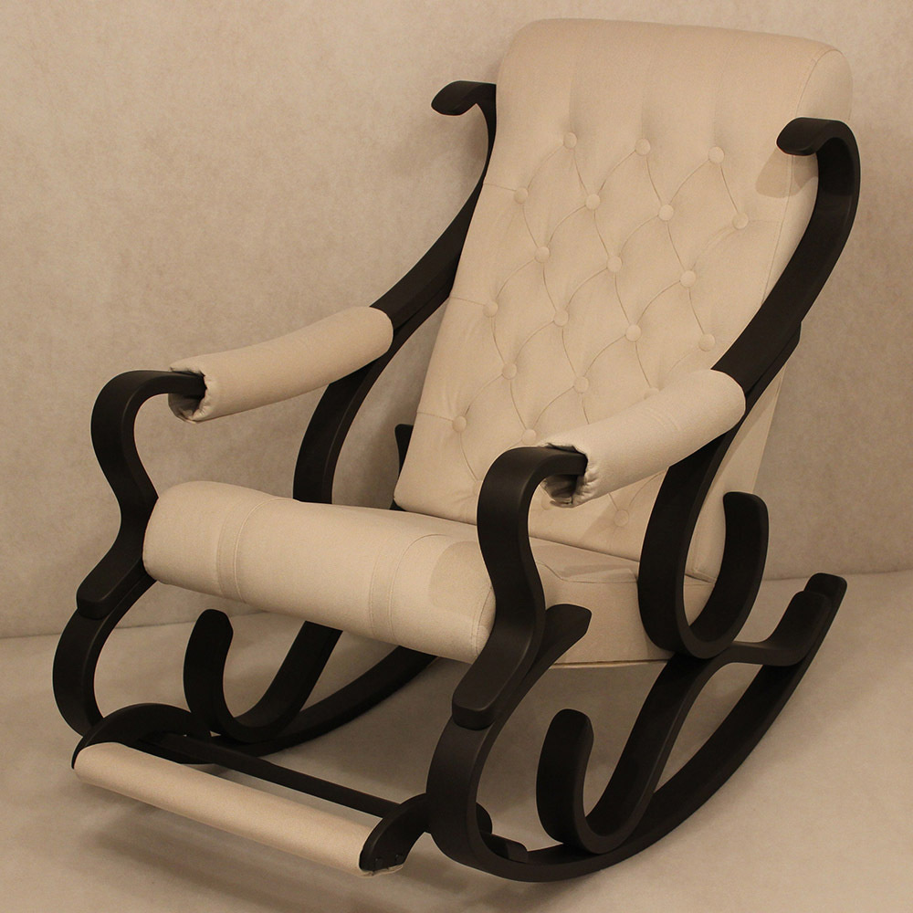 Кресло-качалка Luxe с подножкой номер 3, ткань-велюр, 66х116х97 см  #1