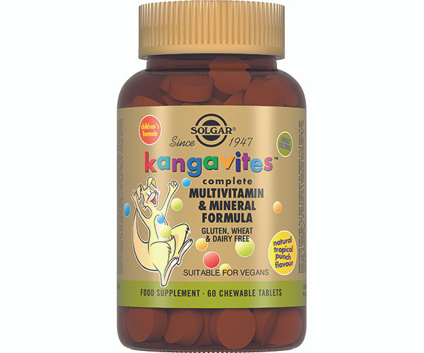 Solgar Таблетки для детей "Кангавитес комплексная формула мультивитаминов и минералов со вкусом тропических #1