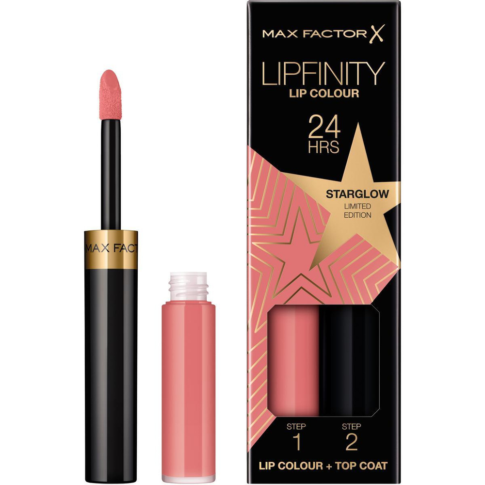 Max Factor Помада для губ Lipfinity Lip Colour, жидкая, стойкая и увлажняющий блеск,№080 starglow, цвет: #1