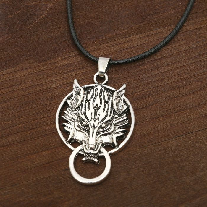 Кулон мужской Волк, защитник, цвет чернёное серебро, 40 см, 1 шт.  #1