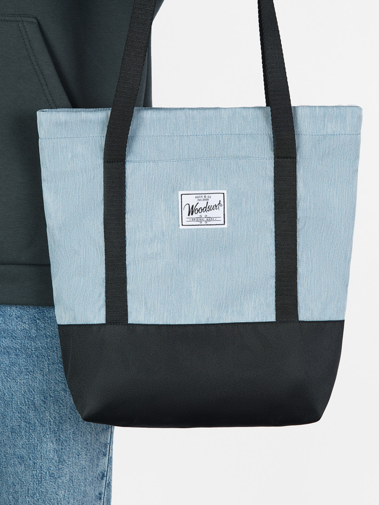 Сумка на плечо шоппер MONTANA хозяйственная сумка от WOODSURF женская мужская школьная спортивная пляжная #1