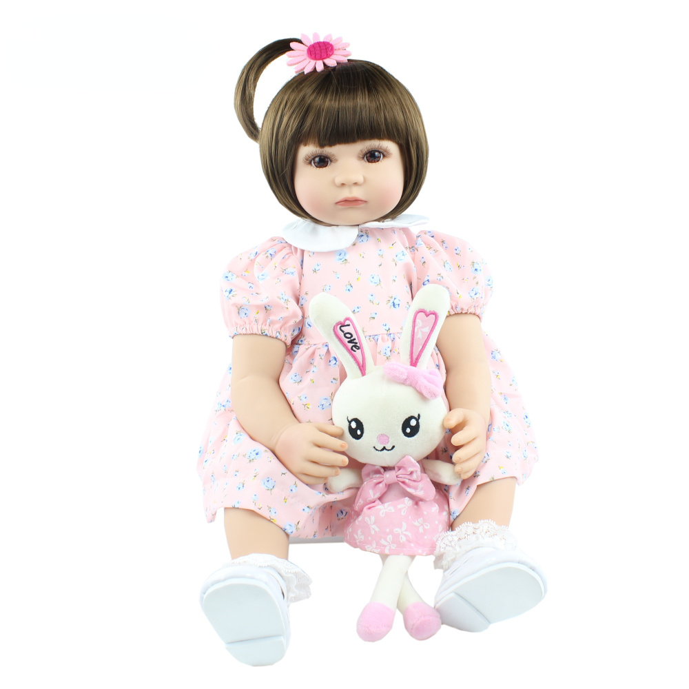 Мягкая силиконовая кукла реборн 60 см, как настоящая девочка - купить с ...