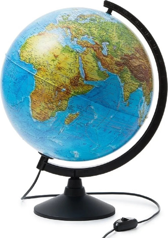 Глобус Земли физико-политический 320 мм с подсветкой Классик  #1