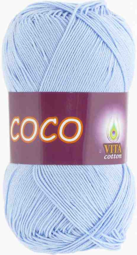 Пряжа Коко Вита Коттон (Coco Vita Cotton), цвет: 4323 Светло-голубой, 1 моток 50 гр., состав: 100% мерсеризованный #1