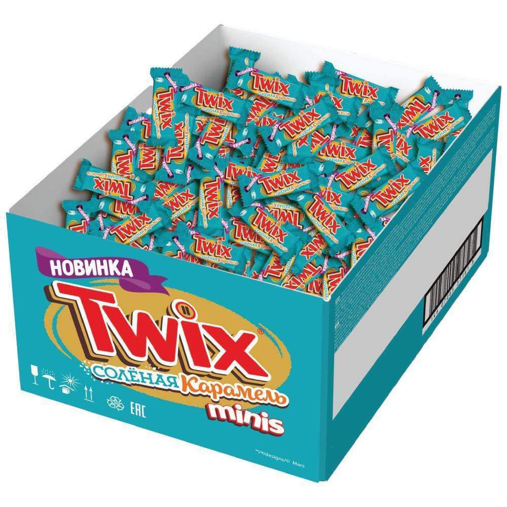 Twix Minis / Твикс Минис развесные конфеты, Соленая карамель, Коробка, 2.7кг  #1