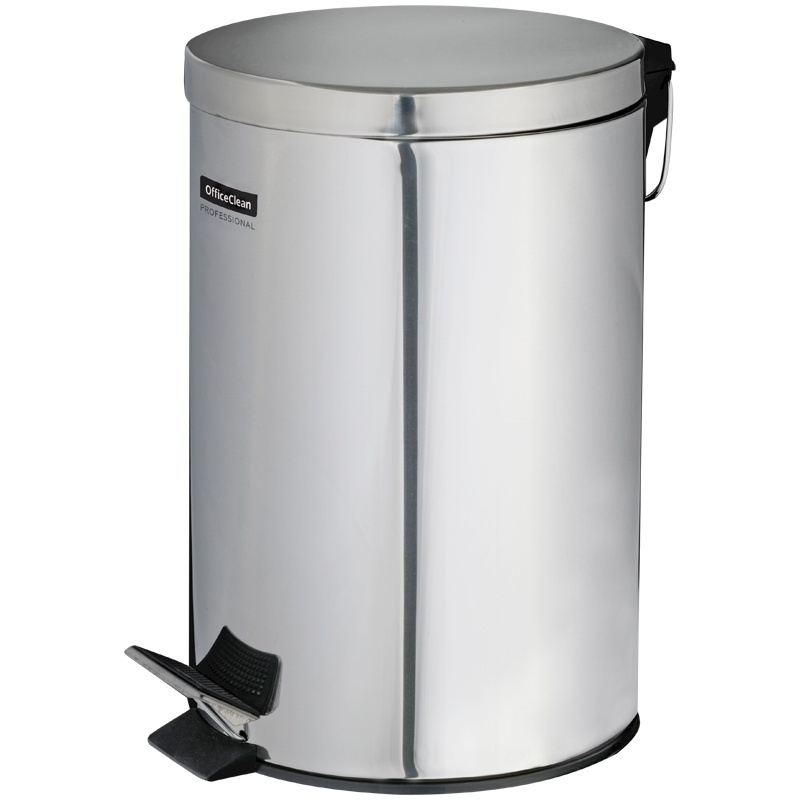 Ведро-контейнер OfficeClean для мусора, Professional, 5 литров, нержавеющая сталь, хром (277567)  #1