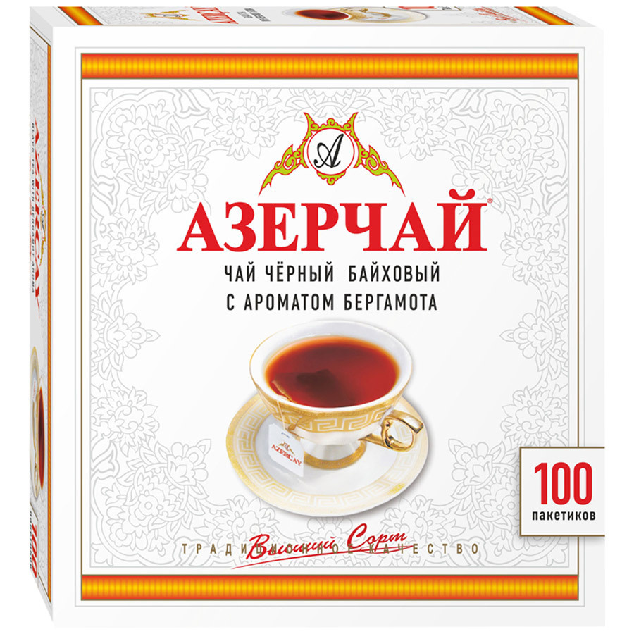 Чай Azercay tea Черный с Бергамотом 2гр.*100пак.*5уп. #1