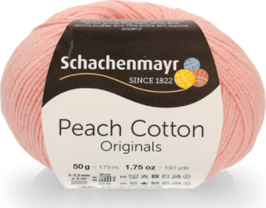 Пряжа Schachenmayr Originals Peach Cotton, 60% хлопок, 40% акрил, 50 г / 175 м #1