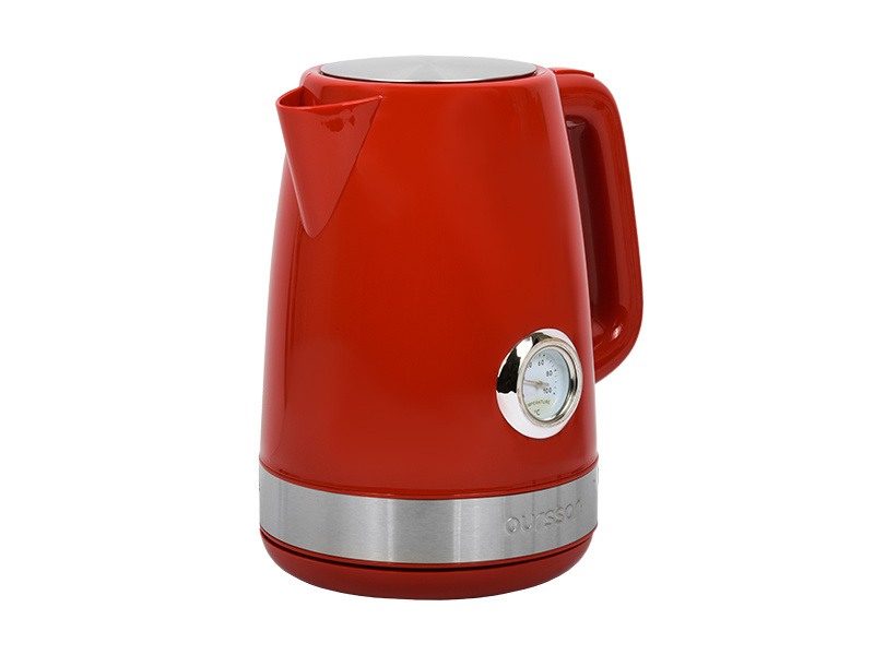Электрический чайник Oursson KE1716P/RD красный, мощность 2200W, встроенный термометр, объем 1.7 литров, #1