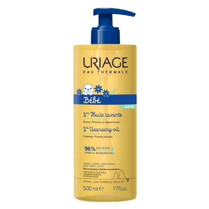 URIAGE, Bebe Первое очищающее пенящееся масло для кожи лица, тела и волос новорожденных и детей, 500 #1