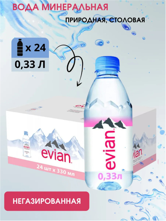 Evian Вода Минеральная Негазированная 24шт #1