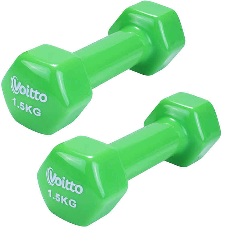 Набор виниловых гантелей для фитнеса Voitto 1,5 кг (2шт) #1