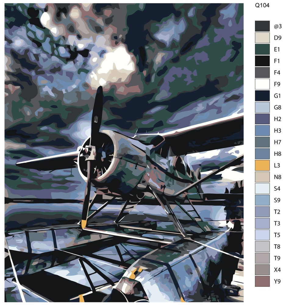 Картина по номерам Q104 "Вертолет" 60x80 #1