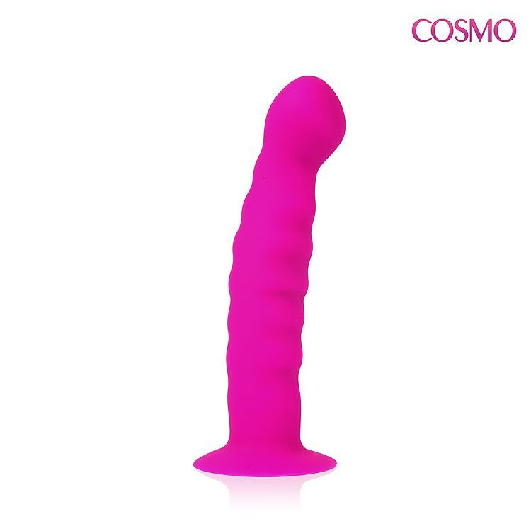 Bior toys Фаллоимитатор Розовый с ребристой поверхностью Cosmo - 14 см.  #1