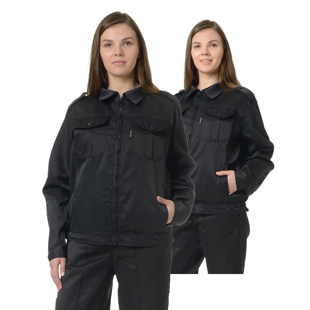 Костюм женский "Альфа" чёрный для сотрудниц охранных предприятий (куртка и брюки)  #1