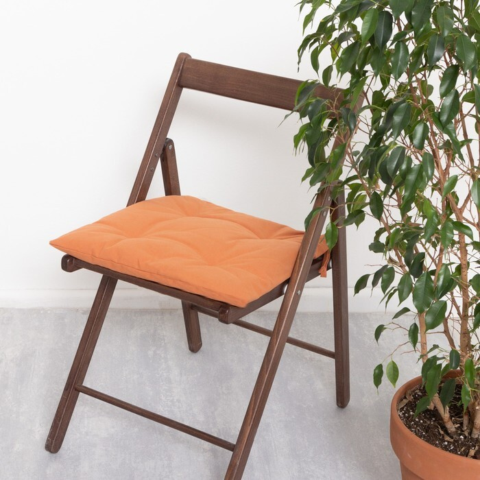 Сидушка на стул Этель Kitchen 42х42 см, цвет оранжевый, 100% хлопок, саржа 220 г/м2  #1