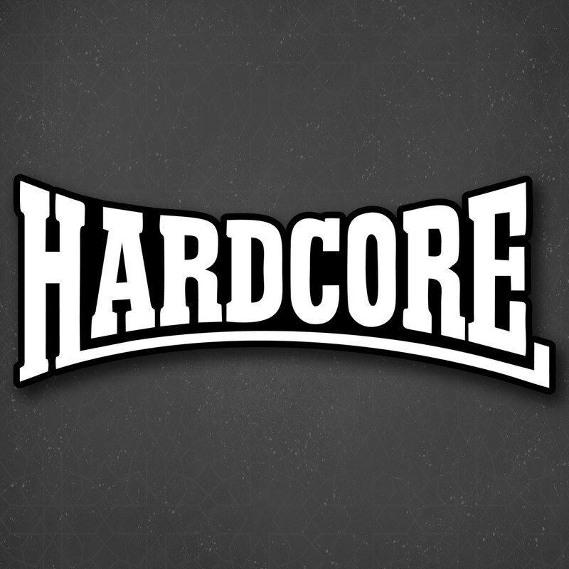 Наклейка на авто "Hardcore - Хардкор" 24x9 см #1