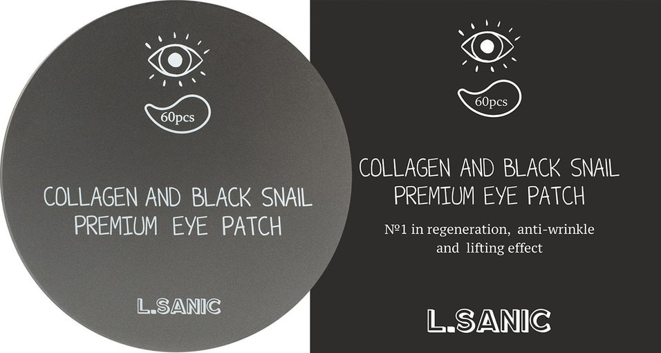 L.Sanic / Гидрогелевые патчи для области вокруг глаз с коллагеном и муцином черной улитки 60шт 1 уп  #1