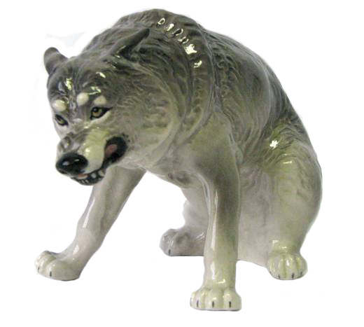Фарфоровая статуэтка Волк #1