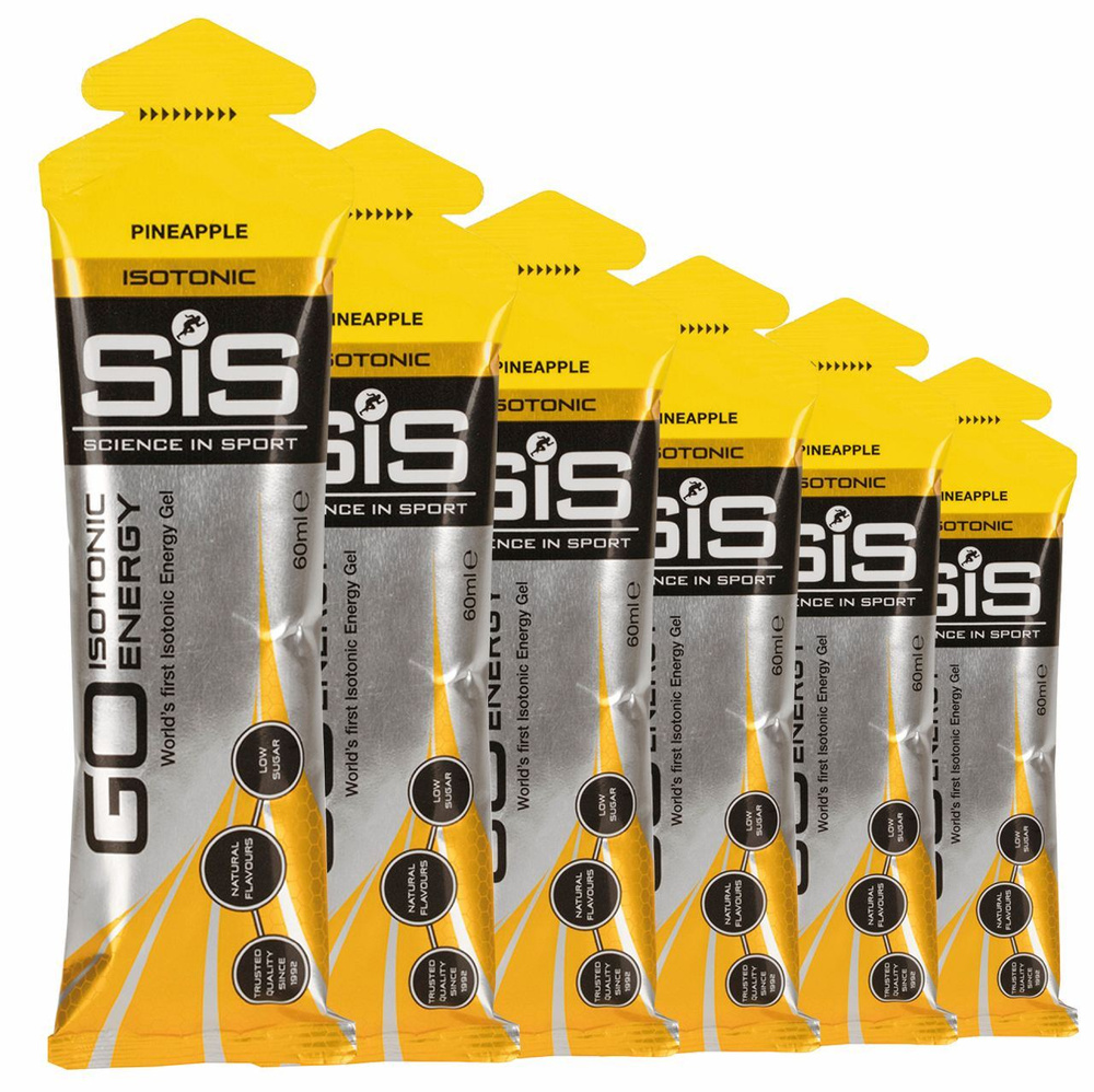 Энергетический гель SCIENCE IN SPORT (SiS) GO Isotonic Energy Gels 6 x 60 мл, Ананас  #1