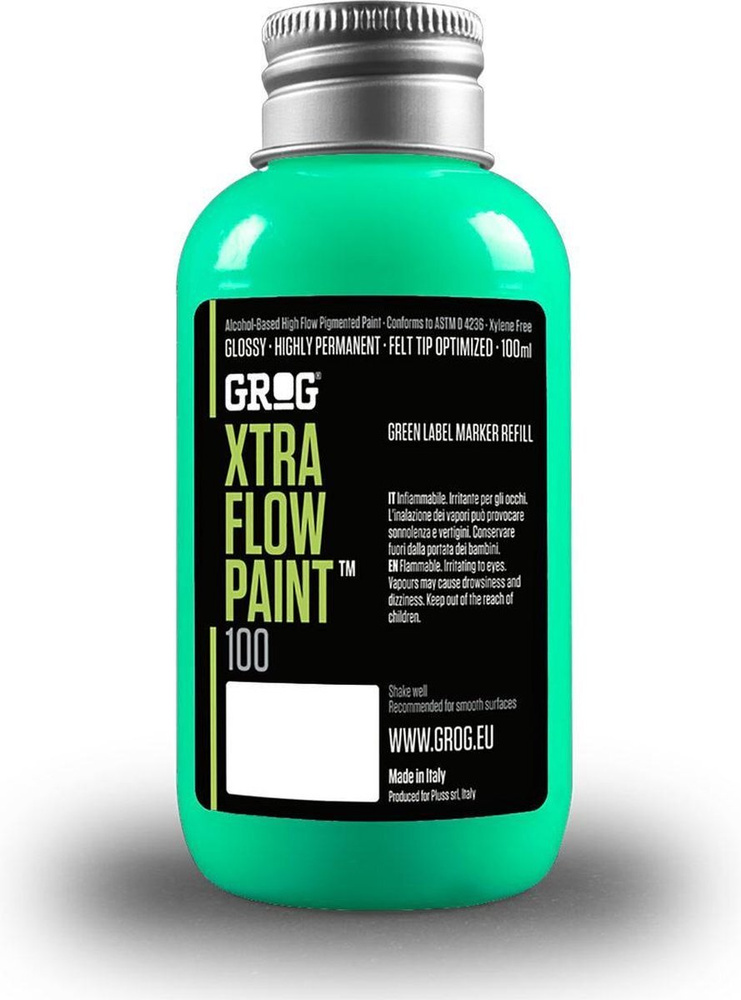 Заправка для маркеров и сквизеров Grog Xtra Flow Paint светло-зеленые Miami Green 100 мл  #1