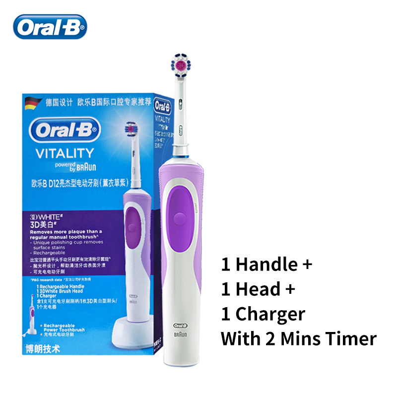 Oral-B Электрическая зубная щетка Oral-B D12 Vitality Электрическая зубная щетка, фиолетовый, сиреневый #1