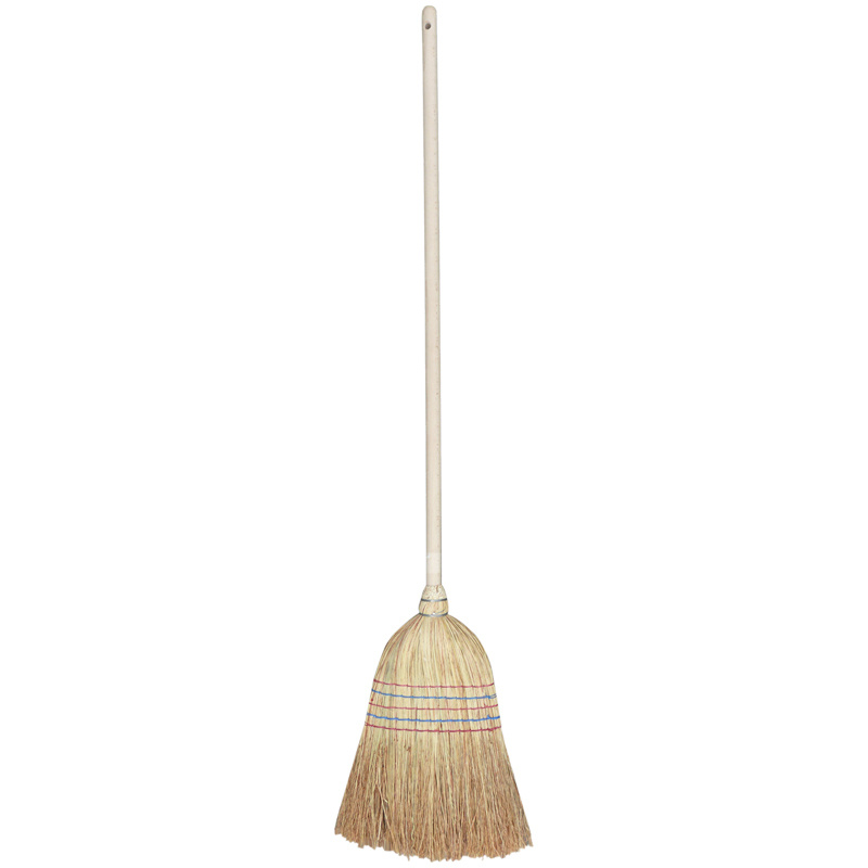 Веник-метла натуральная сорго York, плоская, деревянный черенок 100см  #1